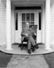 Titre original&nbsp;:  W.L. Mackenzie King, former Prime Minister of Canada, seated in a chair presented to him at Tyree, Scotland, in 1937. This is the last photograph of Mr. King at Kingsmere. 