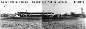 Titre original&nbsp;:  Courtesy Saskatoon Public Library. Cairns Field grandstand and bleachers, from outfield. [between 1935 and 1940]