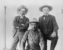 Original title:  Members of Treaty 8 Commission. Date: 1899. L-R: J.A. McKenna, Inspector A. E. Snyder; Honourable James H. Ross. Image courtesy of Glenbow Museum, Calgary, Alberta.