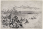 Titre original&nbsp;:  The Blackfoot Indians under Crowfoot crossing the Bow River, September 10, 1881. 