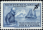 Titre original&nbsp;:  Sir Wilfred Grenfell, 1865-1940, founder of Grenfell Mission [philatelic record].  Philatelic issue data Newfoundland : 5 cents Date of issue 1 December 1941