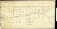 Original title:  Historical Maps of Toronto: 1827 Chewett Plan of the Town of York