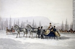 Titre original&nbsp;:  Painting Sleighing James Duncan (1806-1881) 1850-1870, 19th century Watercolour and graphite on paper 15.7 x 23.2 cm Gift of Mr. David Ross McCord M311 © McCord Museum Keywords:  Genre (188) , Painting (2229) , painting (2226)