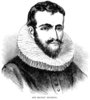 Titre original&nbsp;:    Henry Hudson, from Cyclopaedia of Universal History, 1885. Found, scanned, and uploaded to en:Wikipedia by Infrogmation on 5 November, 2003.

But note: " No portrait of Hudson is known to be in existence. What has passed with the uncritical for his portrait — a dapper-looking man wearing a ruffed collar — frequently has been, and continues to be, reproduced. Who that man was is unknown. That he was not Hudson is certain." - Thomas A. Janvier, biographer of Henry Hudson. The illustration featured here comes from the (presumably uncritical) Cyclopaedia of Universal History, 1885

See also: http://www.gutenberg.net/etext/13442

