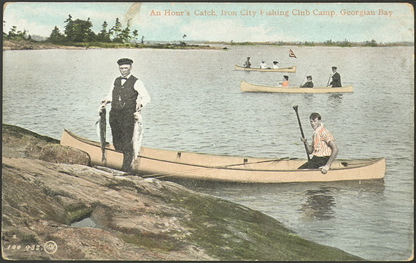 Titre original&nbsp;:  An hour&#039;s catch, Iron City Fishing Club Camp, Georgian Bay
 : Toronto Public Library

